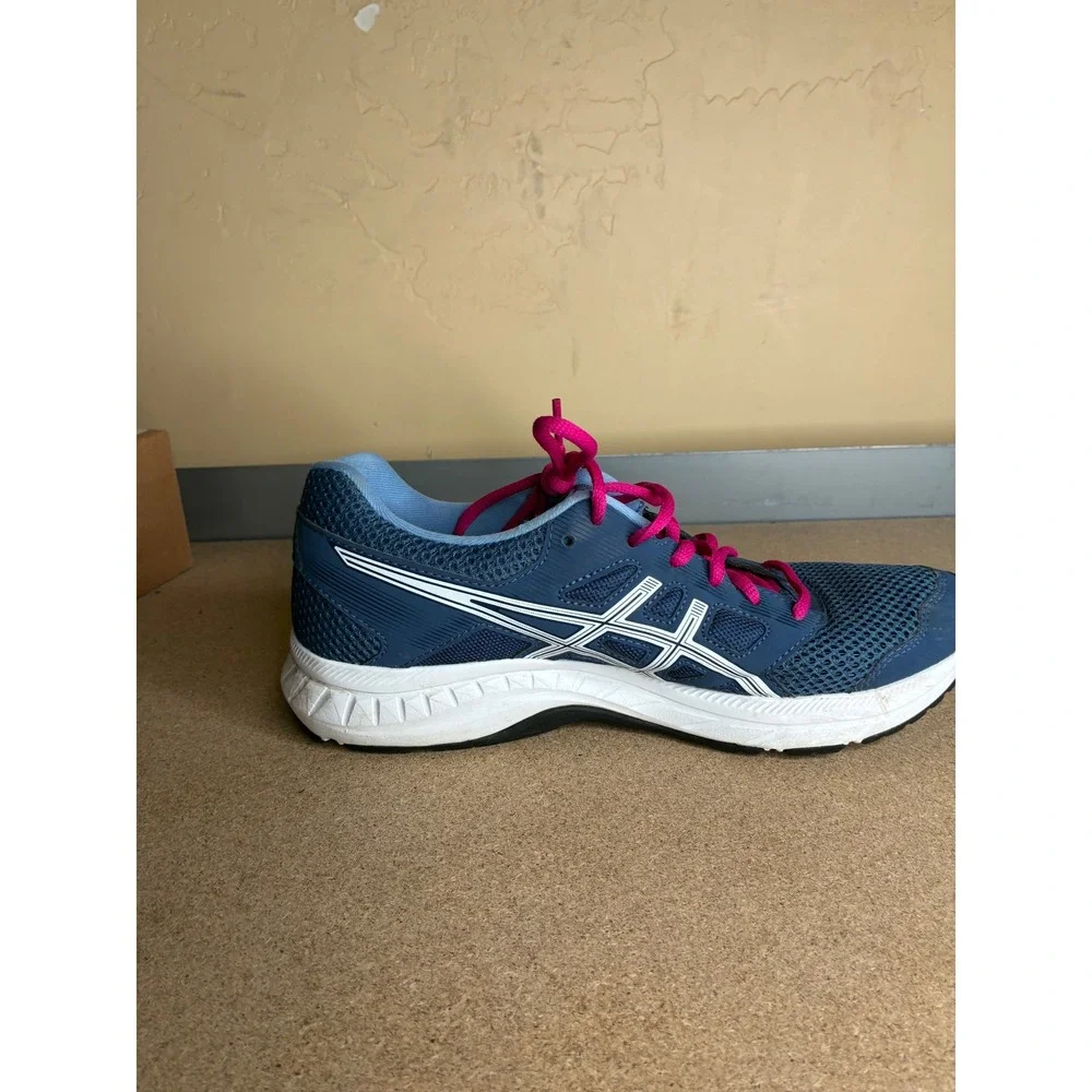 Asics Gel-Contend 5 Womens Blue Pink Running Shoes 1012A234 Size 8